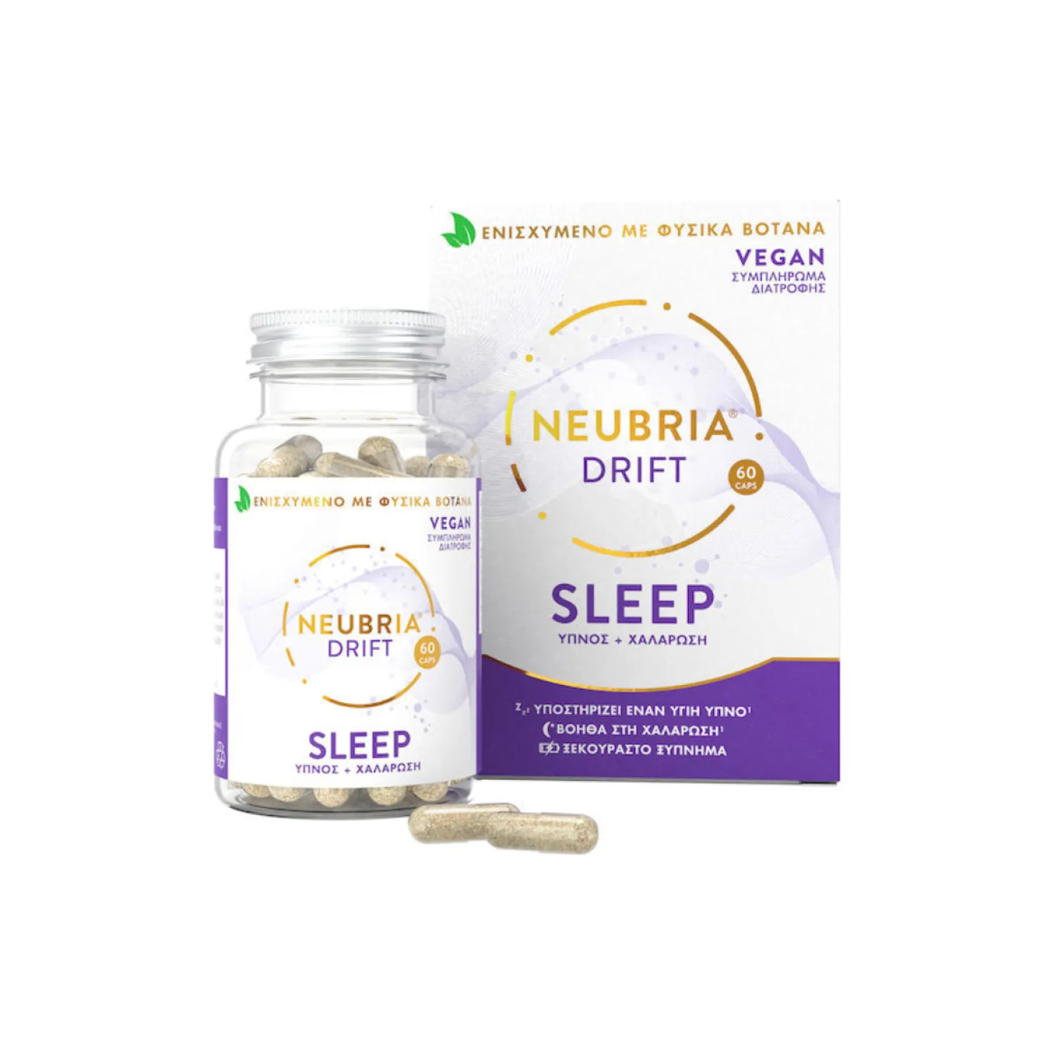 DQ-04_PETROS Neubria Drift Sleep Supplement Συμπλήρωμα για τον Ύπνο 60 κάψουλες - Image 1